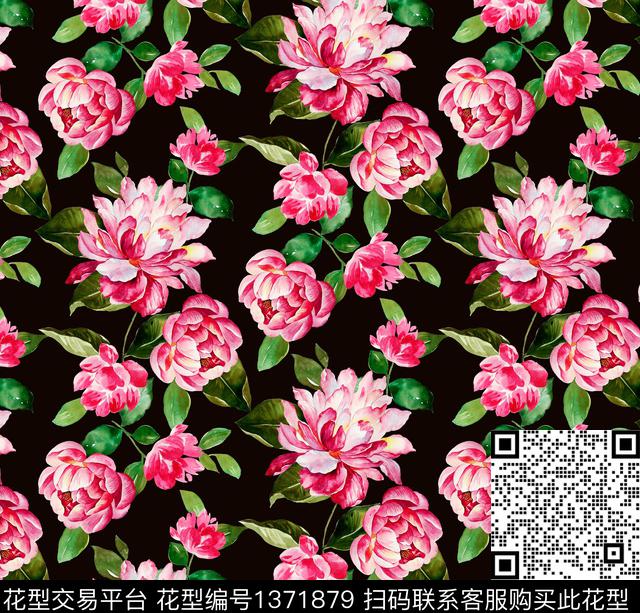 IRIS-S202010202-F017.jpg - 1371879 - 趋势花型 玫瑰花 大牌风 - 数码印花花型 － 女装花型设计 － 瓦栏
