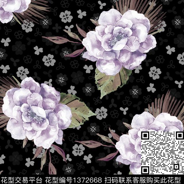 ASMYSJ0423.jpg - 1372668 - 绿植树叶 数码花型 花卉 - 数码印花花型 － 女装花型设计 － 瓦栏