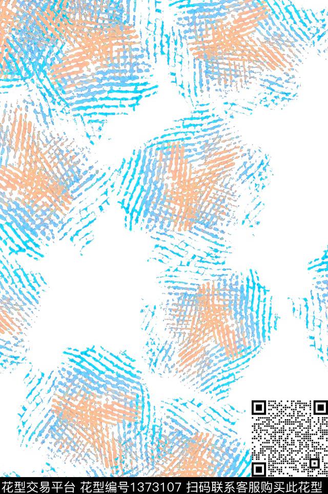 大牌风几何抽象数码印花花型下载（图片编号: 1373107） - 瓦栏（Walan）