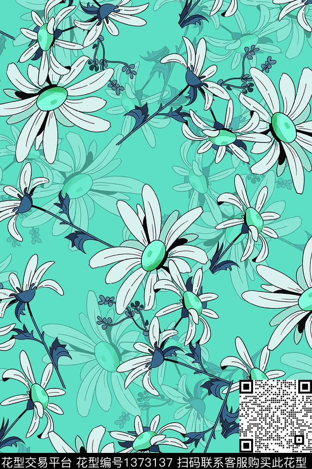 大牌风几何抽象数码印花花型下载（图片编号: 1373137） - 瓦栏（Walan）