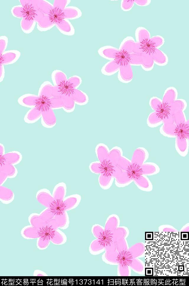 大牌风几何抽象数码印花花型下载（图片编号: 1373141） - 瓦栏（Walan）
