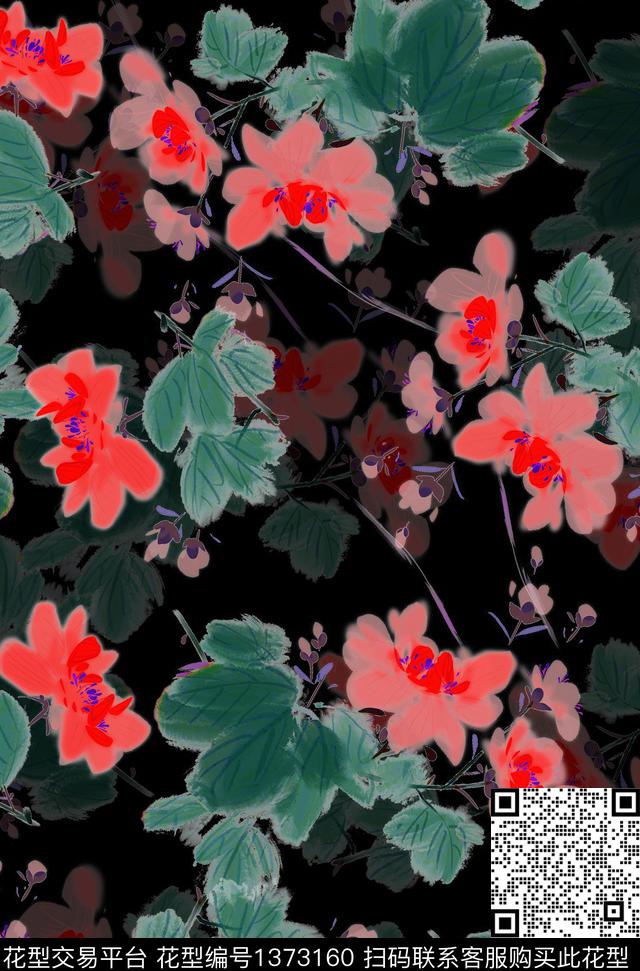 大牌风几何抽象数码印花花型下载（图片编号: 1373160） - 瓦栏（Walan）