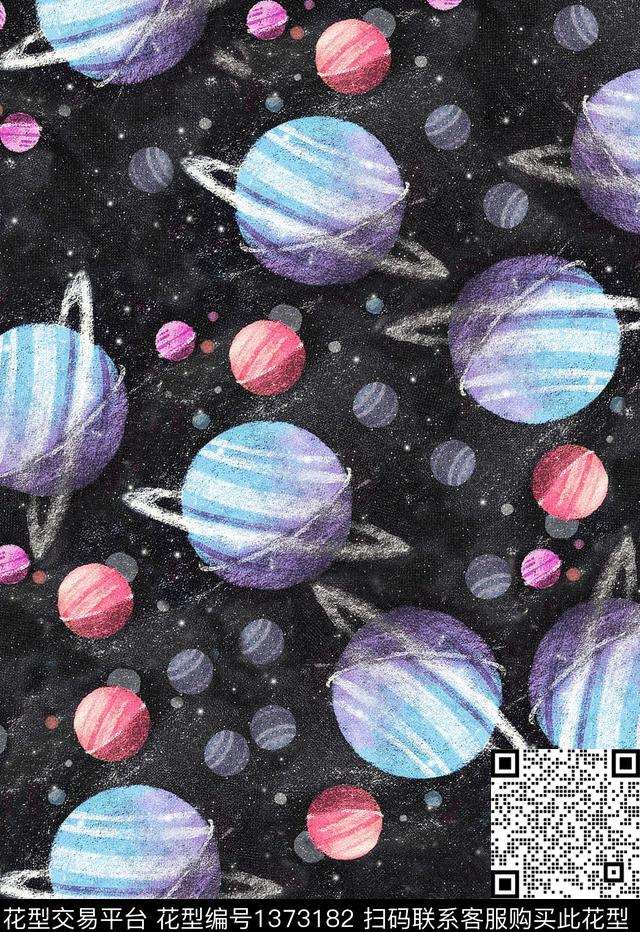 大牌风几何抽象数码印花花型下载（图片编号: 1373182） - 瓦栏（Walan）
