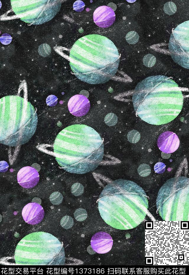 大牌风几何抽象数码印花花型下载（图片编号: 1373186） - 瓦栏（Walan）