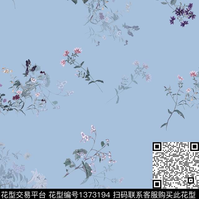 201026.jpg - 1373194 - 花卉 大牌风 素雅 - 数码印花花型 － 女装花型设计 － 瓦栏
