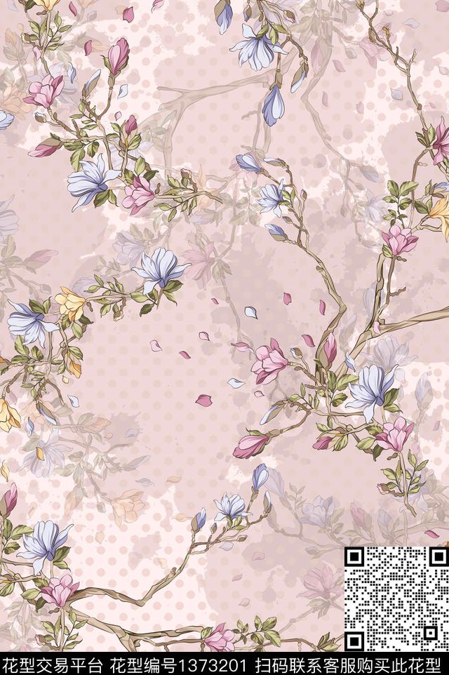 大牌风几何抽象数码印花花型下载（图片编号: 1373201） - 瓦栏（Walan）