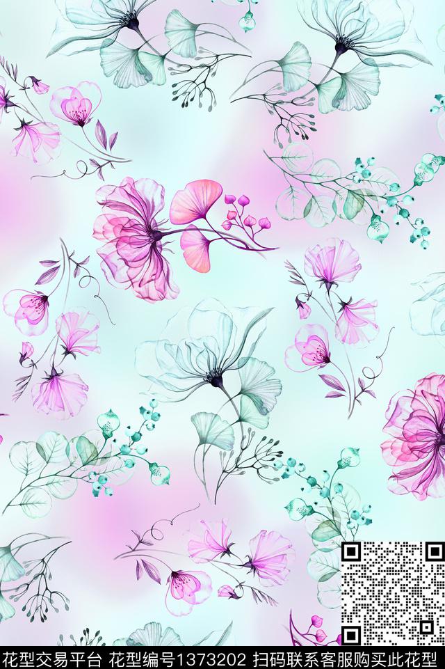大牌风几何抽象数码印花花型下载（图片编号: 1373202） - 瓦栏（Walan）
