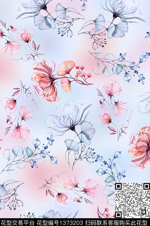 大牌风几何抽象数码印花花型下载（图片编号: 1373203） - 瓦栏（Walan）