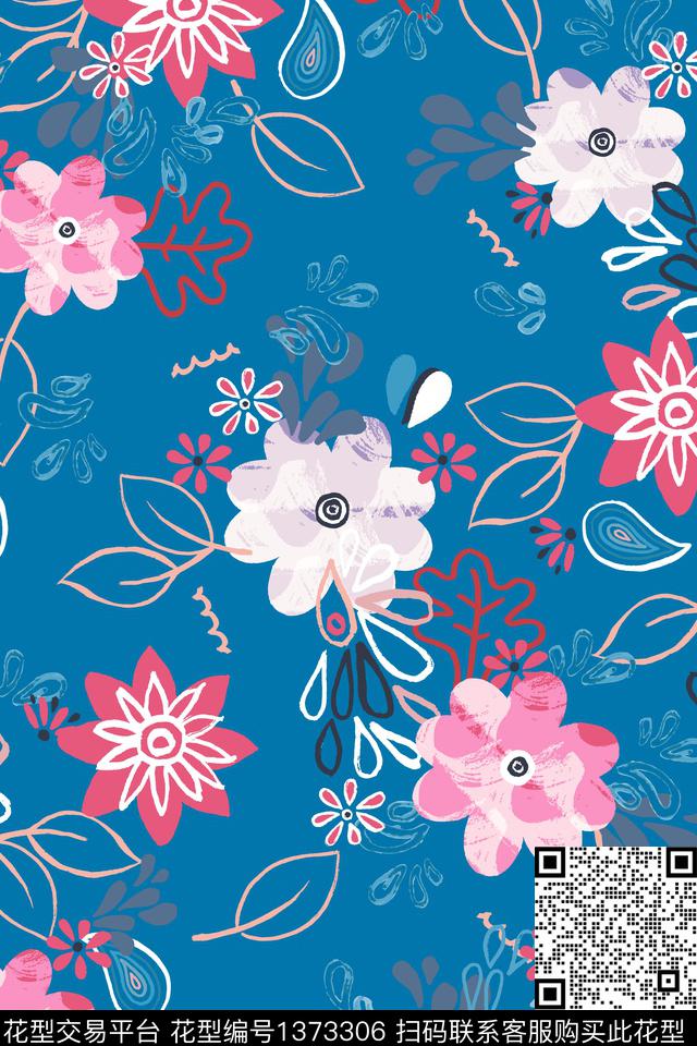 花卉025.jpg - 1373306 - 花卉 百合 花瓣 - 数码印花花型 － 女装花型设计 － 瓦栏