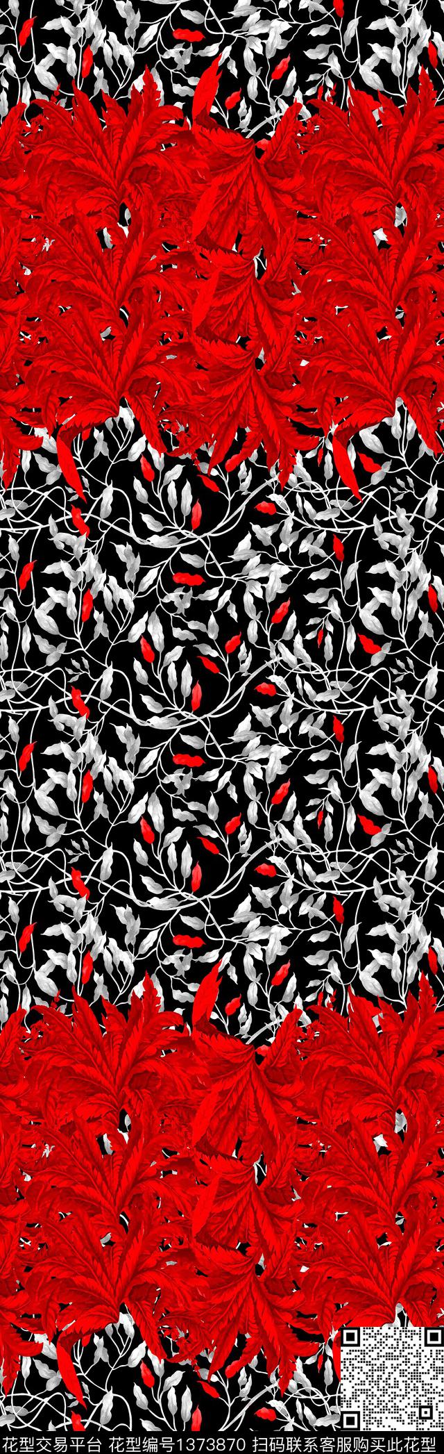 长巾5.jpg - 1373870 - 时尚 插画 花卉 - 数码印花花型 － 长巾花型设计 － 瓦栏