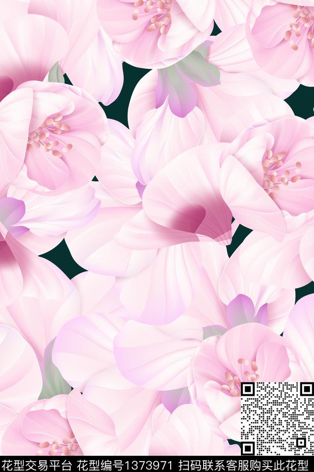 花卉045-2.jpg - 1373971 - 花卉 满版散花 花瓣 - 数码印花花型 － 女装花型设计 － 瓦栏
