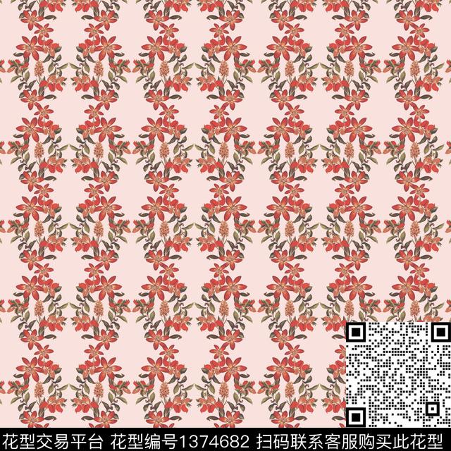 201102-4.jpg - 1374682 - 时尚 大牌风 素雅 - 数码印花花型 － 女装花型设计 － 瓦栏