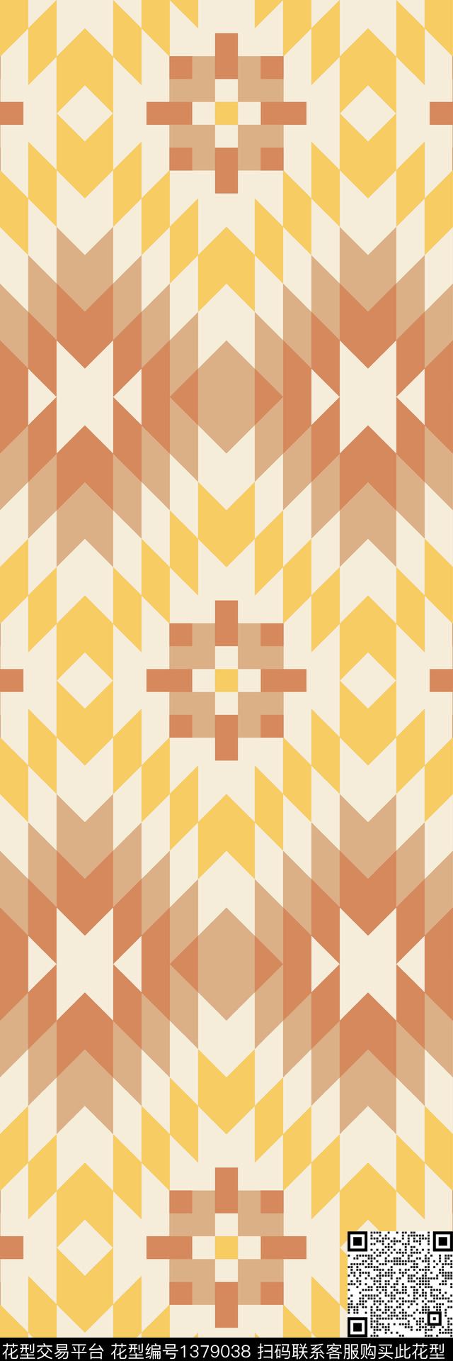 羊绒长巾2.jpg - 1379038 - 几何 格子 抽象 - 传统印花花型 － 长巾花型设计 － 瓦栏