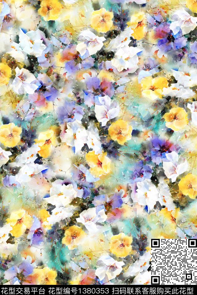 P547.jpg - 1380353 - 肌理 花卉 大牌风 - 数码印花花型 － 女装花型设计 － 瓦栏