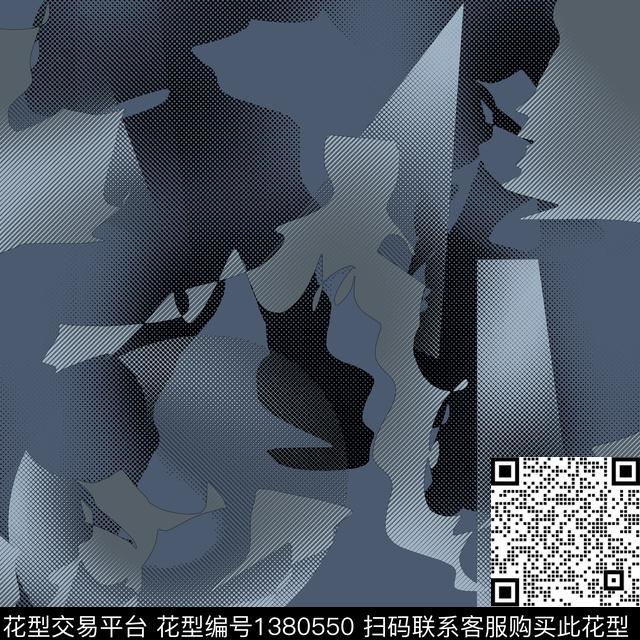 20201113-4-1.jpg - 1380550 - 几何 纸印花 抽象男装 - 传统印花花型 － 男装花型设计 － 瓦栏