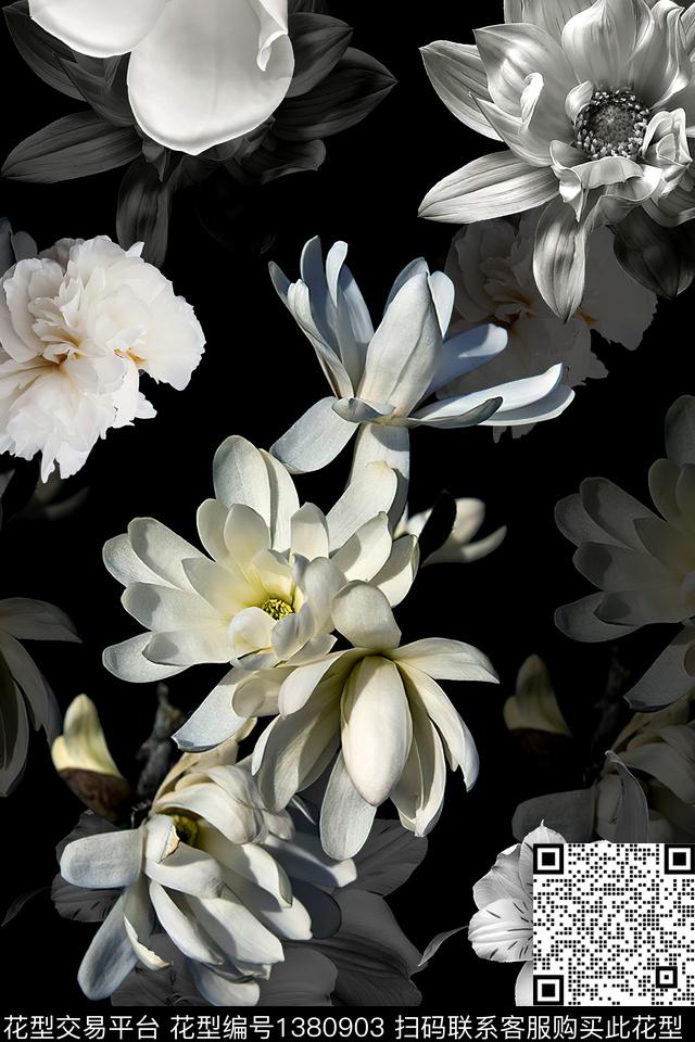 P550.jpg - 1380903 - 黑底花卉 花卉 大牌风 - 数码印花花型 － 女装花型设计 － 瓦栏