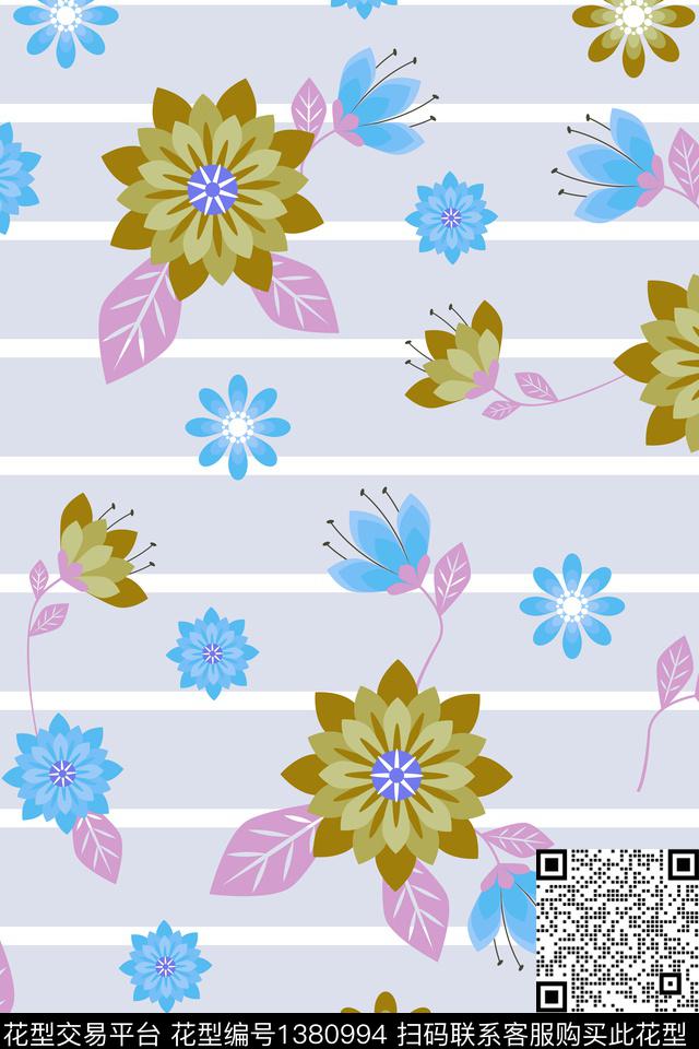 花卉019-3.jpg - 1380994 - 花卉 花瓣 大牌风 - 数码印花花型 － 女装花型设计 － 瓦栏