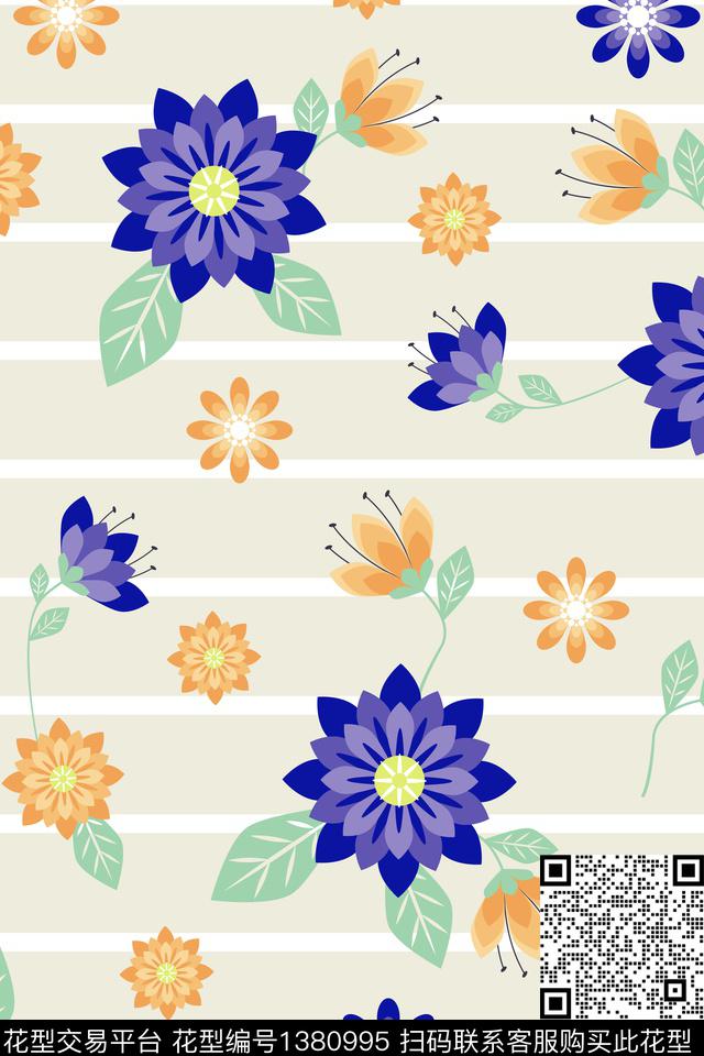 花卉019-4.jpg - 1380995 - 花卉 花瓣 大牌风 - 数码印花花型 － 女装花型设计 － 瓦栏