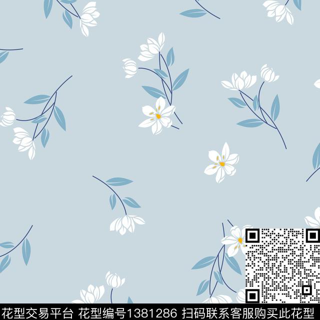 女装花卉植物传统印花花型下载（图片编号: 1381286） - 瓦栏（Walan）
