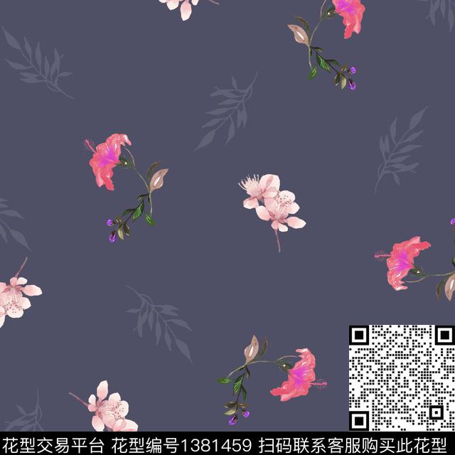 ASMYSJ0602.jpg - 1381459 - 数码花型 绿植树叶 花卉 - 数码印花花型 － 女装花型设计 － 瓦栏