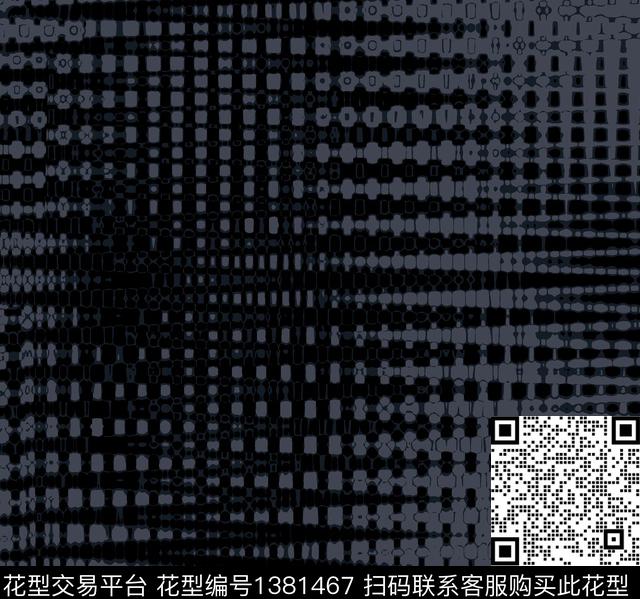 学院几何简约传统印花花型下载（图片编号: 1381467） - 瓦栏（Walan）