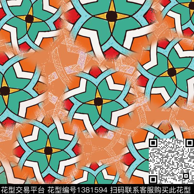 201125-曼荼罗-6-2.jpg - 1381594 - 几何 抽象 曼荼罗 - 数码印花花型 － 女装花型设计 － 瓦栏