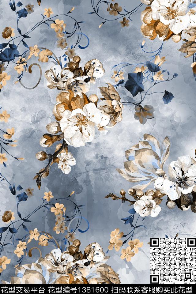 xz1338.jpg - 1381600 - 时尚 花卉 真丝 - 数码印花花型 － 女装花型设计 － 瓦栏