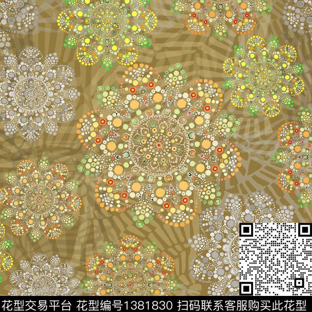 201125-曼荼罗-7-4.jpg - 1381830 - 几何 抽象 曼荼罗 - 数码印花花型 － 女装花型设计 － 瓦栏