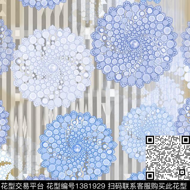 201125-曼荼罗-12-2.jpg - 1381929 - 几何 曼荼罗 圆圈与波点 - 数码印花花型 － 女装花型设计 － 瓦栏