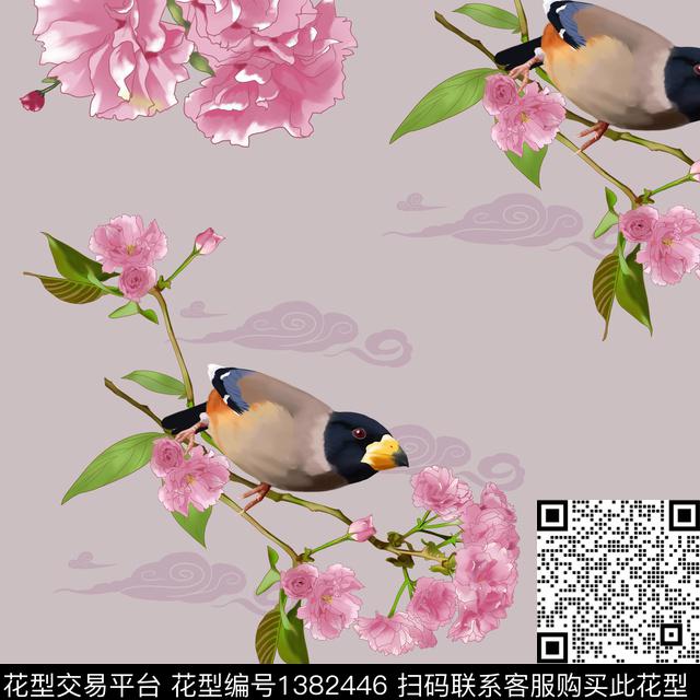 动物 copy.jpg - 1382446 - 鲜花 动物花卉 数码花型 - 数码印花花型 － 女装花型设计 － 瓦栏