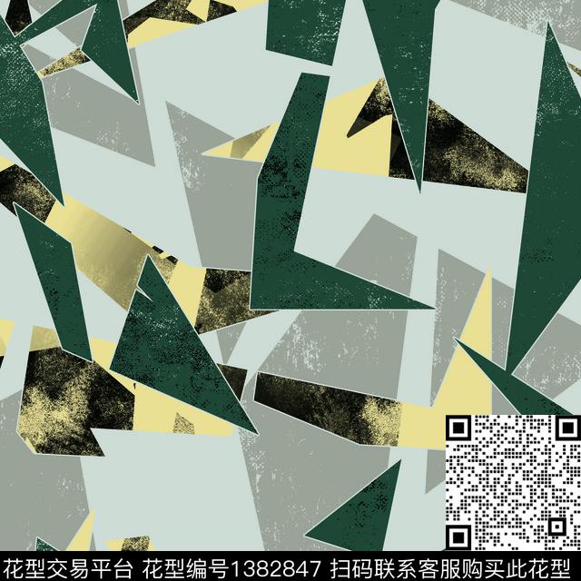 20201123-5-1.jpg - 1382847 - 几何 纸印花 抽象男装 - 传统印花花型 － 男装花型设计 － 瓦栏