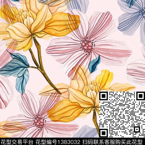 Summer_8.jpg - 1383032 - 绿植树叶 花卉 大牌风 - 数码印花花型 － 女装花型设计 － 瓦栏