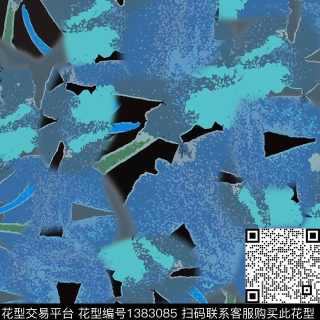 男装抽象迷彩图案数码印花花型下载（图片编号: 1383085） - 瓦栏（Walan）