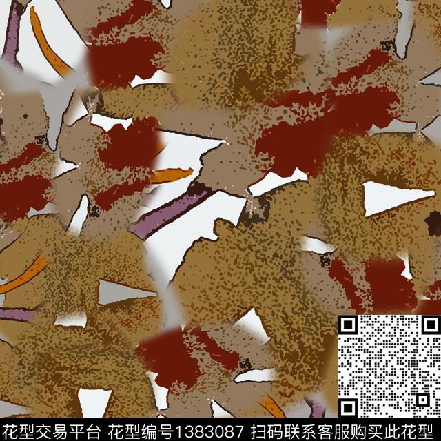 男装抽象迷彩图案数码印花花型下载（图片编号: 1383087） - 瓦栏（Walan）