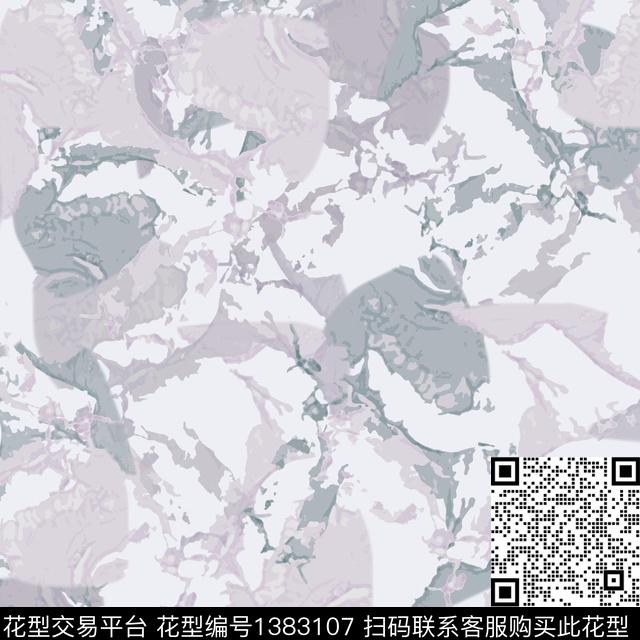 男装抽象迷彩图案数码印花花型下载（图片编号: 1383107） - 瓦栏（Walan）