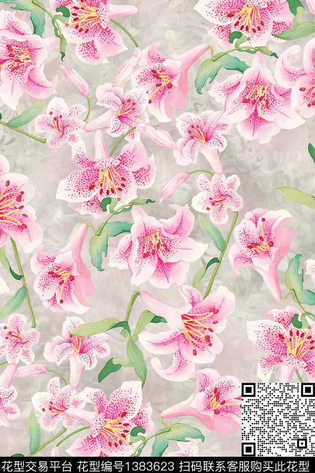 大牌风几何抽象数码印花花型下载（图片编号: 1383623） - 瓦栏（Walan）