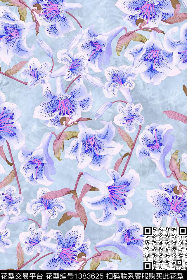 大牌风几何抽象数码印花花型下载（图片编号: 1383625） - 瓦栏（Walan）