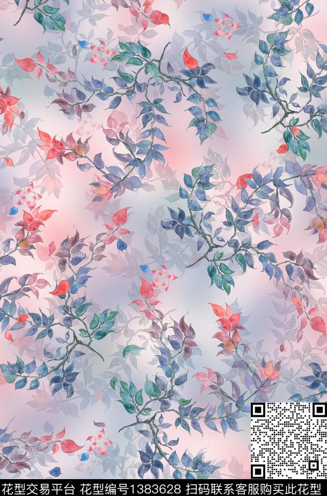 大牌风几何抽象数码印花花型下载（图片编号: 1383628） - 瓦栏（Walan）