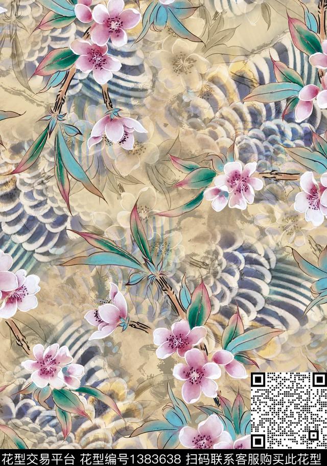花卉小碎花连衣裙数码印花花型下载（图片编号: 1383638） - 瓦栏（Walan）