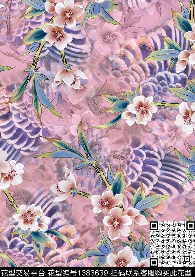 花卉小碎花连衣裙数码印花花型下载（图片编号: 1383639） - 瓦栏（Walan）
