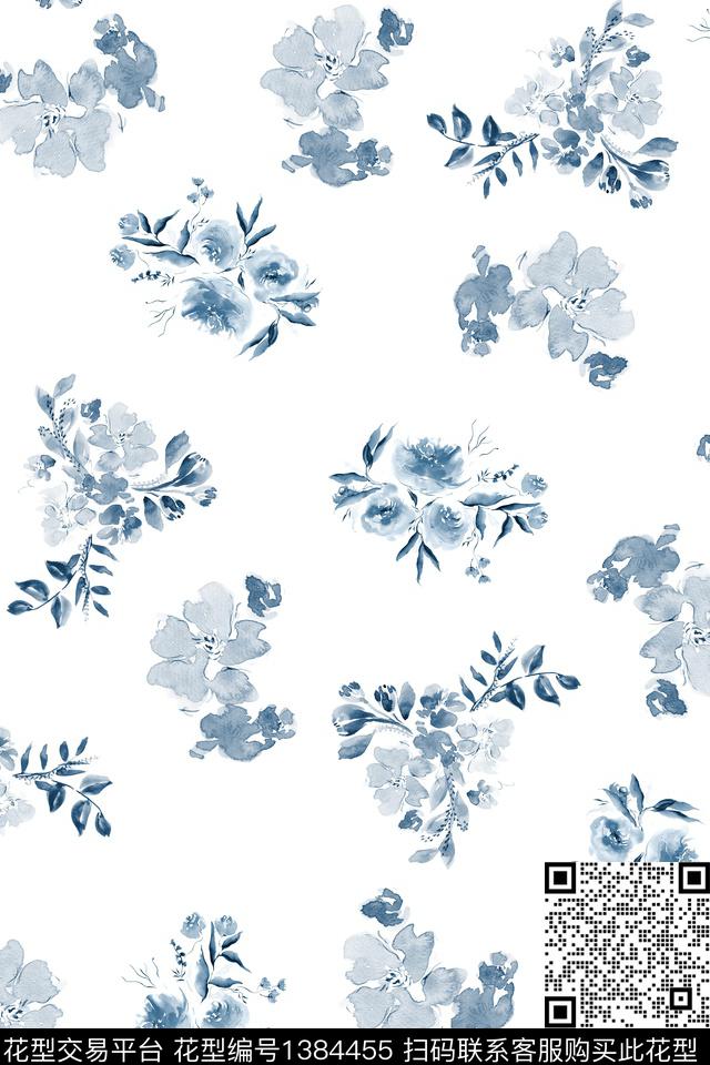 P574.jpg - 1384455 - 花卉 雪纺 大牌风 - 数码印花花型 － 女装花型设计 － 瓦栏