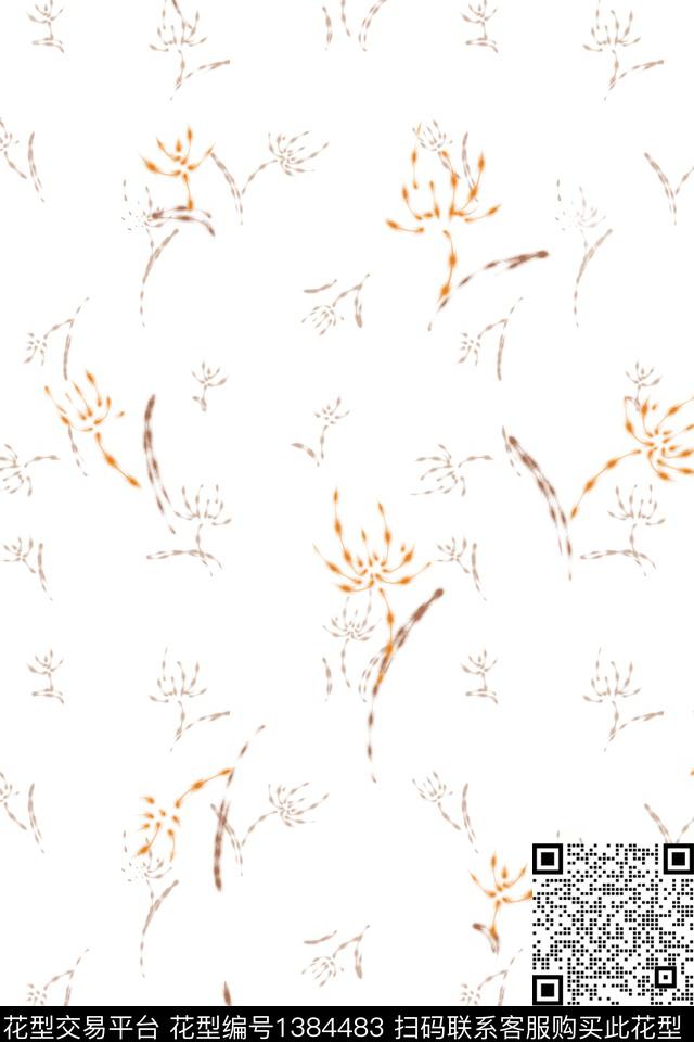 P576.jpg - 1384483 - 花卉 雪纺 大牌风 - 数码印花花型 － 女装花型设计 － 瓦栏