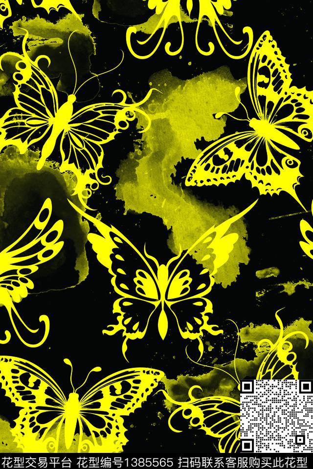 201202-01.jpg - 1385565 - 数码花型 大牌风 鸟/昆虫 - 数码印花花型 － 女装花型设计 － 瓦栏