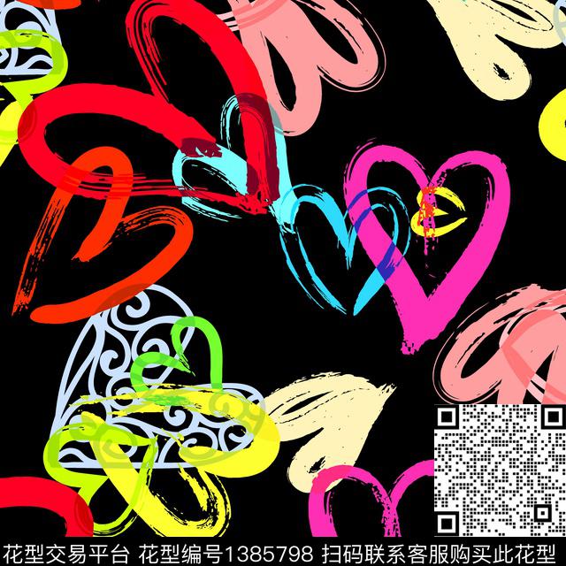 n97-12-3.jpg - 1385798 - 抽象花卉 民族风 大牌风 - 数码印花花型 － 女装花型设计 － 瓦栏