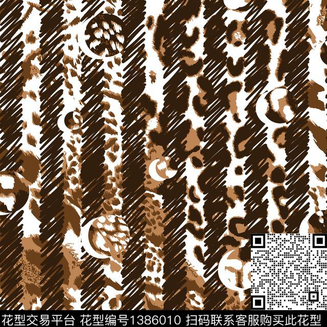 2020-05-28-3.jpg - 1386010 - 几何 豹纹 条纹 - 传统印花花型 － 女装花型设计 － 瓦栏