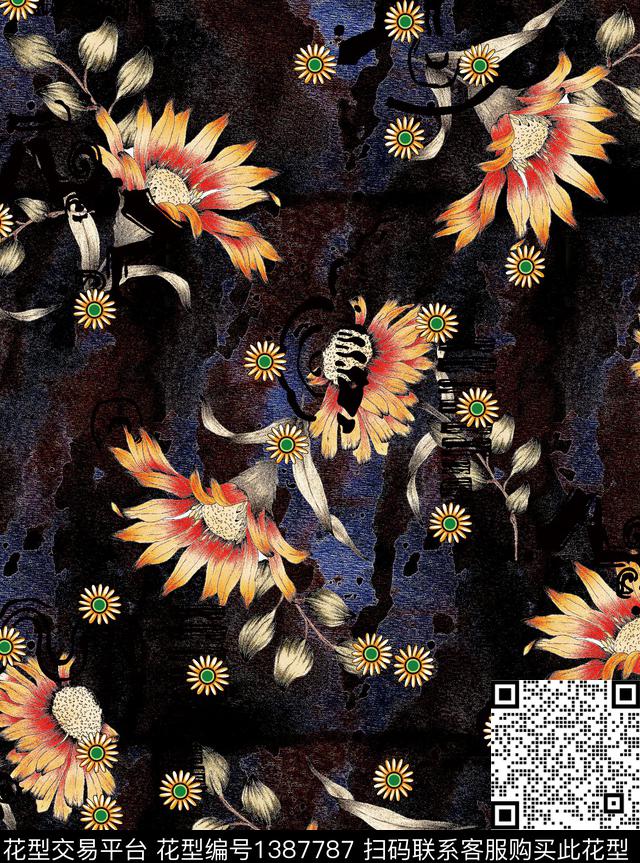 2020 12 8.jpg - 1387787 - 连衣裙 女装 花卉 - 传统印花花型 － 女装花型设计 － 瓦栏