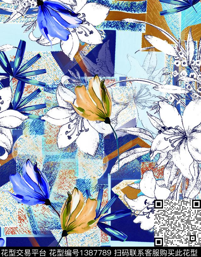 2020 12 9.jpg - 1387789 - 连衣裙 女装 花卉 - 传统印花花型 － 女装花型设计 － 瓦栏