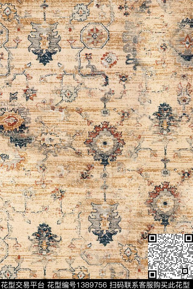 P605.jpg - 1389756 - 肌理 抽象花卉 地毯 - 数码印花花型 － 女装花型设计 － 瓦栏