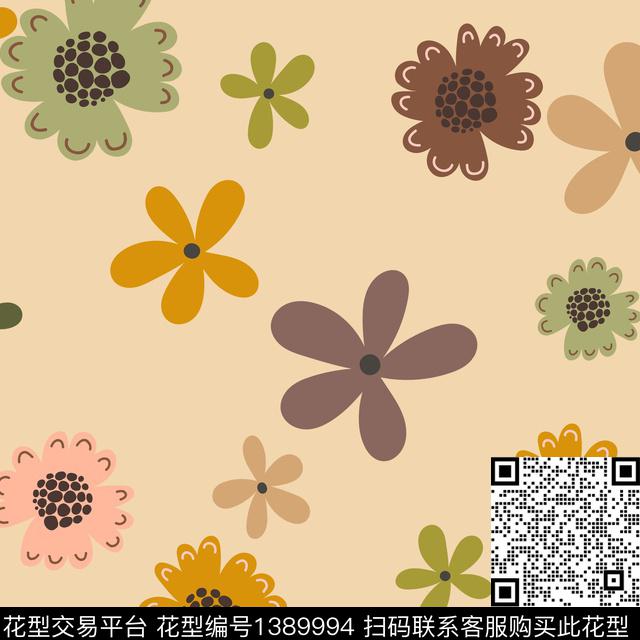 女童-06.jpg - 1389994 - 花卉 绿植 1/2接 - 传统印花花型 － 童装花型设计 － 瓦栏