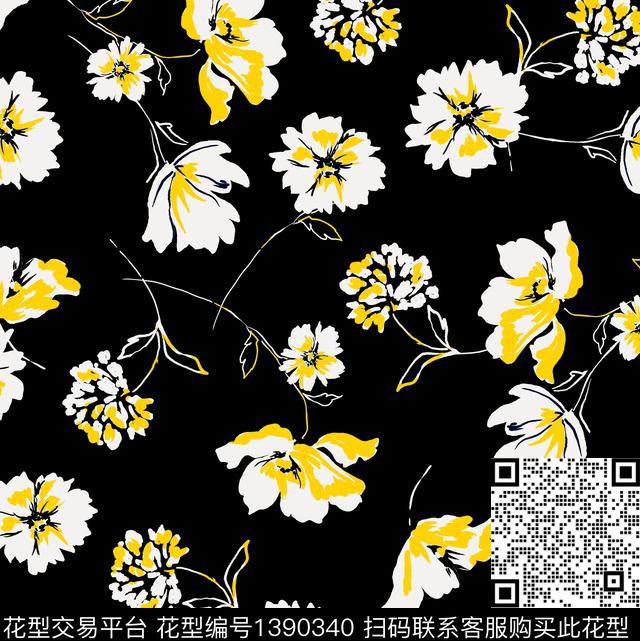 1012.jpg - 1390340 - 大花 花卉 小碎花 - 数码印花花型 － 女装花型设计 － 瓦栏